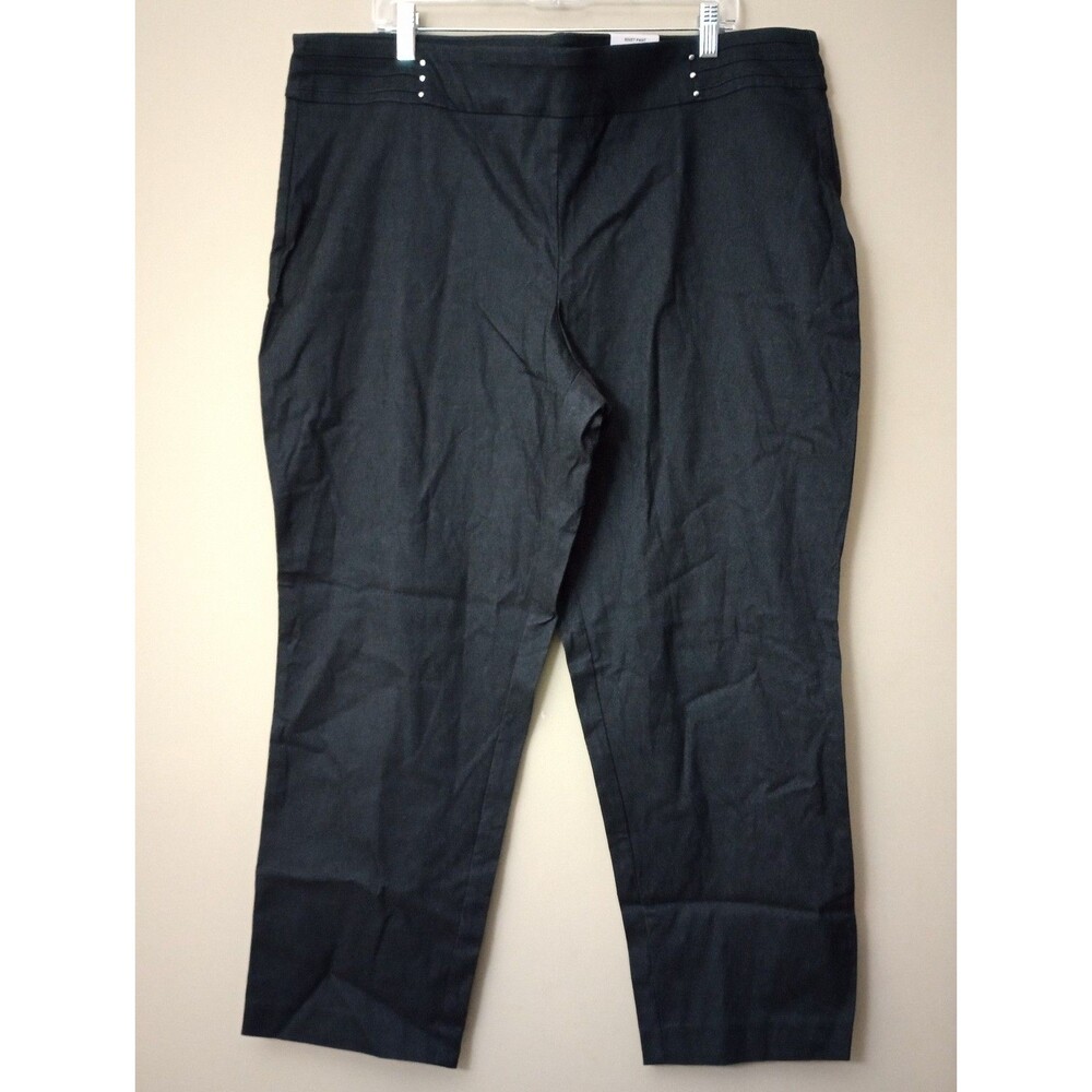 NWT JM Collection Slim Leg Rivet Pull On Pants Size 22W Petite